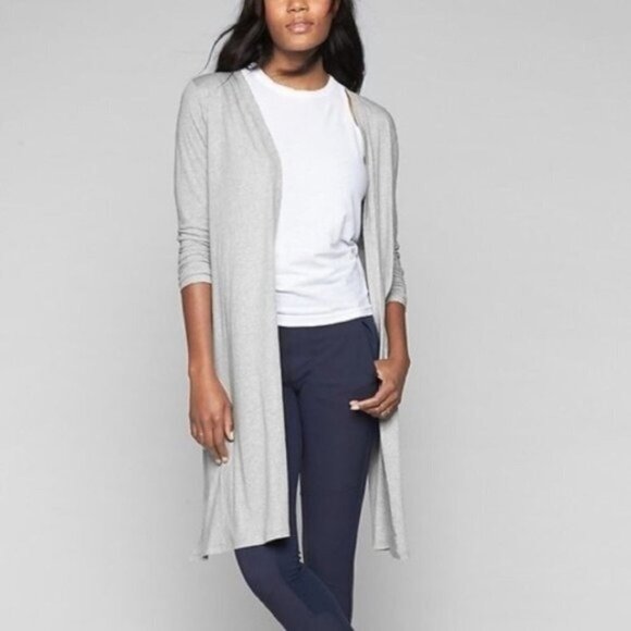 Athleta Camino Sweater Wrap with Back Open Split Size Small - Picture 2 of 8